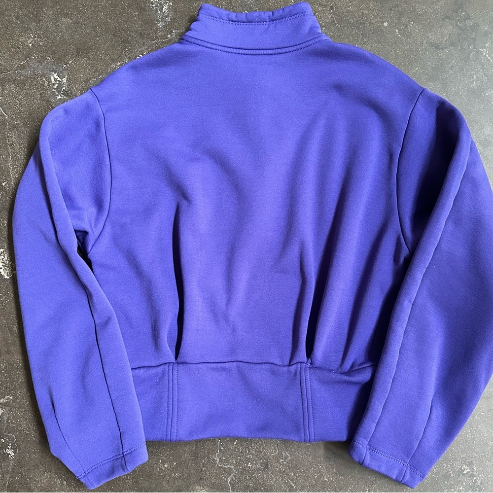 Athleta Purple Quarter-Zip Cropped Pullover - Picture 4 of 8